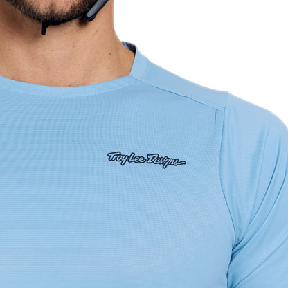 Shirt TROY LEE DESIGNS SKYLINE PRO MONO Korte Mouwen Blauw