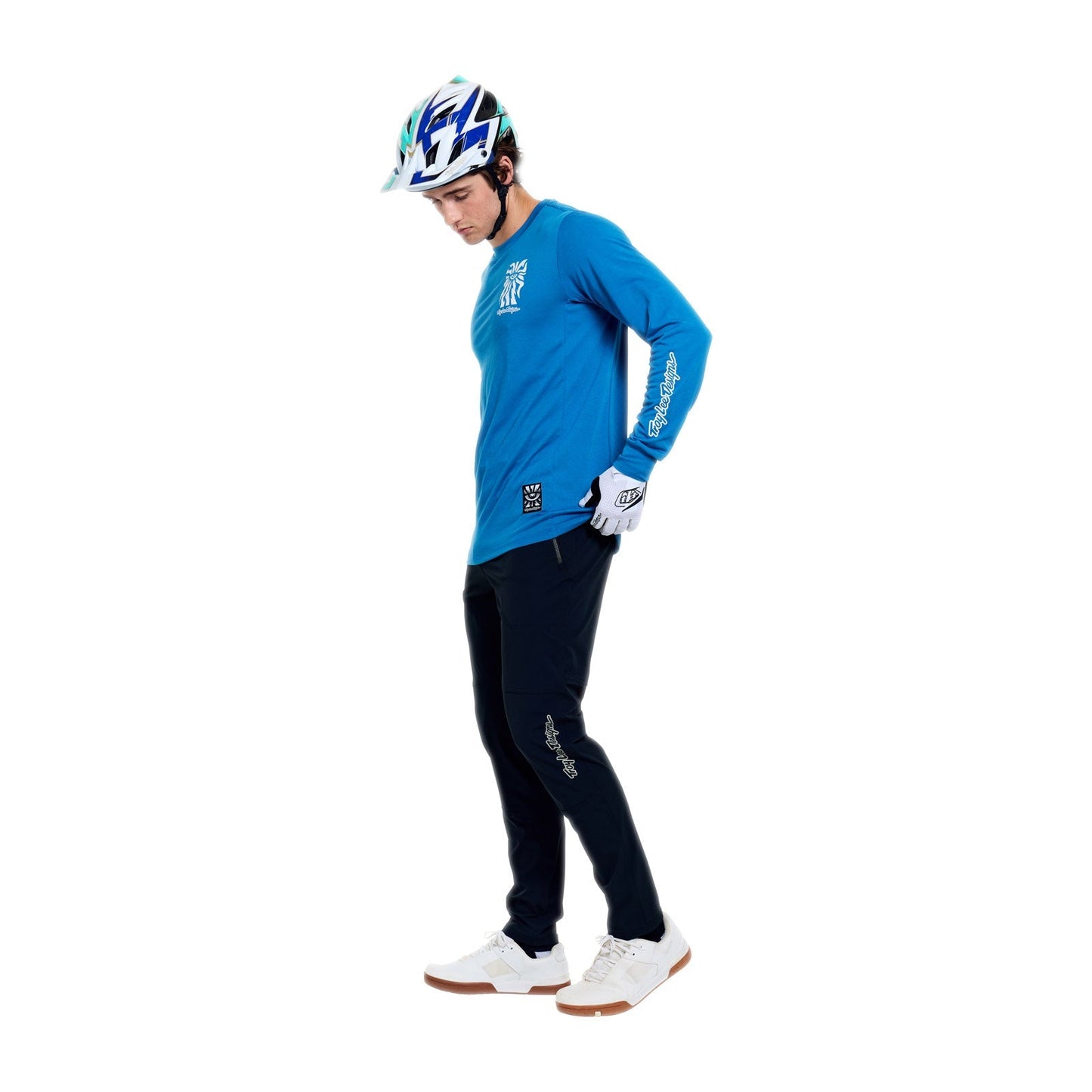 TROY LEE DESIGNS SKYLINE RIDE ONE EYE AERO Jersey Lange Mouw Blauw