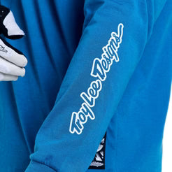 Maillot TROY LEE DESIGNS SKYLINE RIDE ONE EYE AERO Manches Longues Bleu