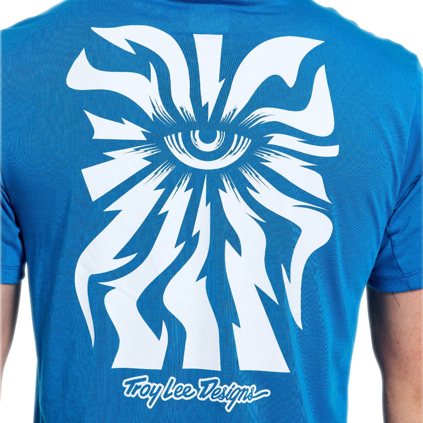 TROY LEE DESIGNS SKYLINE RIDE ONE EYE AERO Jersey Korte Mouw Blauw