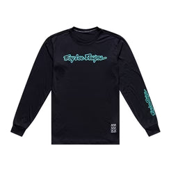 Maillot TROY LEE DESIGNS SKYLINE RIDE SIGNATURE Manches Longues Noir/Turquoise