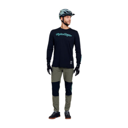 Shirt TROY LEE DESIGNS SKYLINE RIDE SIGNATURE Lange Mouwen Zwart/Turquoise