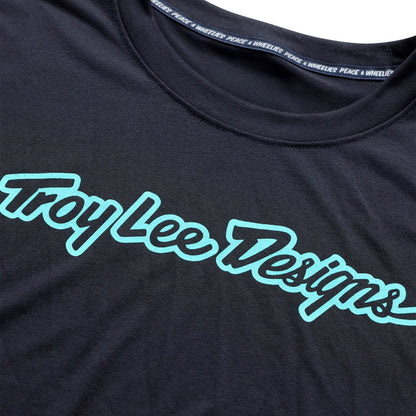Shirt TROY LEE DESIGNS SKYLINE RIDE SIGNATURE Lange Mouwen Zwart/Turquoise
