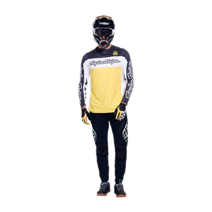 Shirt TROY LEE DESIGNS SPRINT PRO YO MOTO Lange Mouwen Zwart/Geel