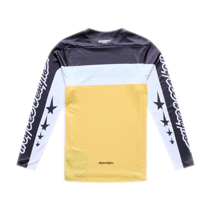 Shirt TROY LEE DESIGNS SPRINT PRO YO MOTO Lange Mouwen Zwart/Geel