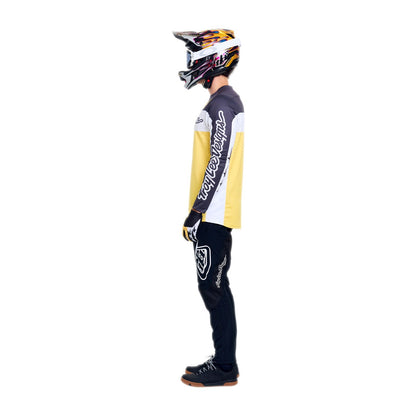 Shirt TROY LEE DESIGNS SPRINT PRO YO MOTO Lange Mouwen Zwart/Geel