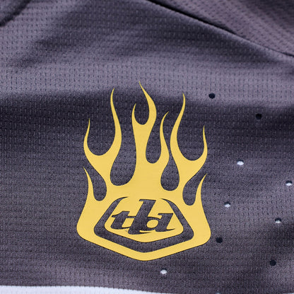 Shirt TROY LEE DESIGNS SPRINT PRO YO MOTO Lange Mouwen Zwart/Geel