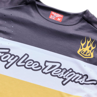 Shirt TROY LEE DESIGNS SPRINT PRO YO MOTO Lange Mouwen Zwart/Geel