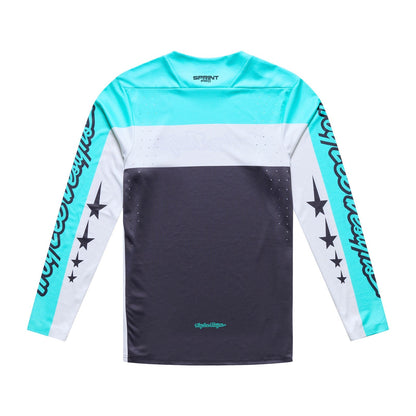 Maillot TROY LEE DESIGNS SPRINT PRO YO MOTO Manches Longues Noir/Bleu