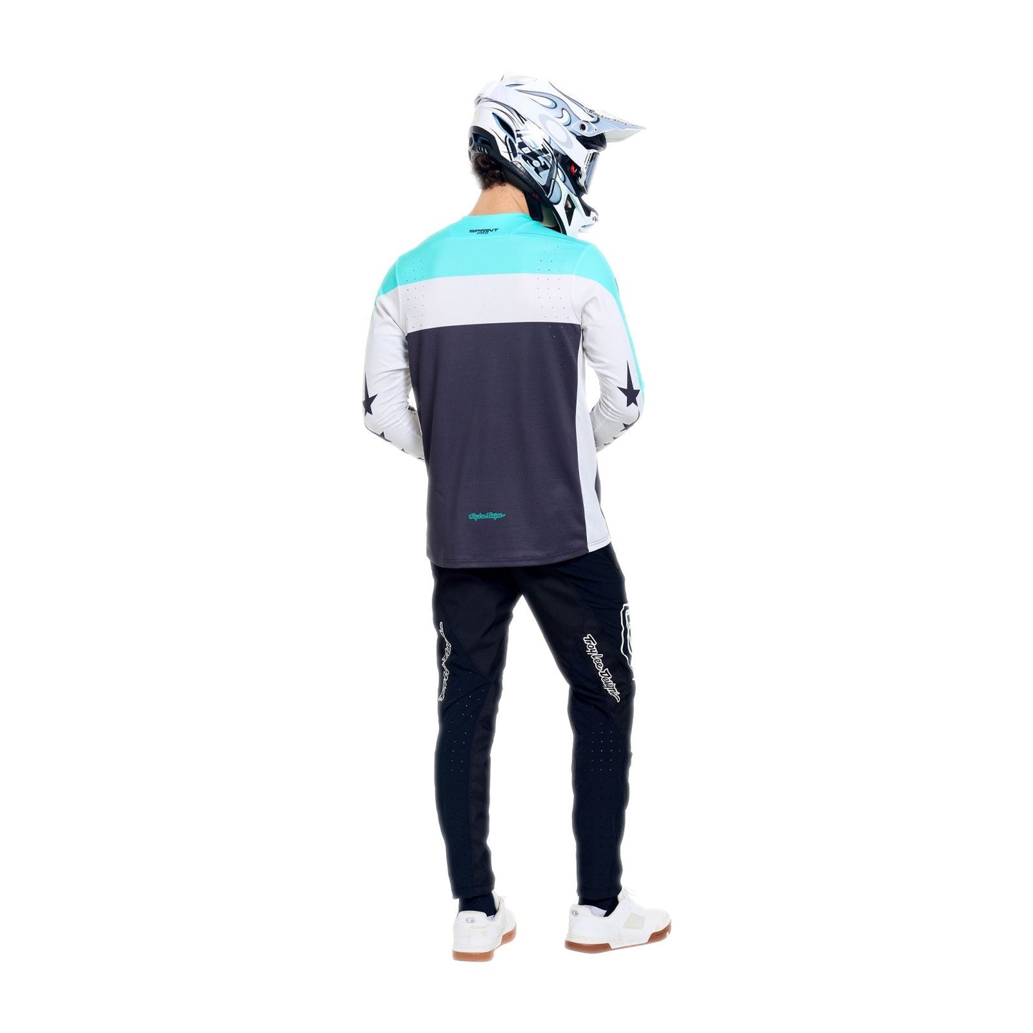 TROY LEE DESIGNS SPRINT PRO YO MOTO Lange Mouw Jersey Zwart/Blauw