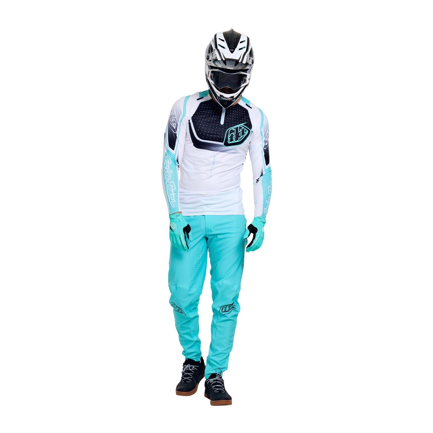 Maillot TROY LEE DESIGNS SPRINT ULTRA PROTON Manches Longues Blanc/Bleu