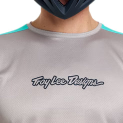 Maillot TROY LEE DESIGNS STAGE SIGNATURE Manches Courtes Gris/Bleu