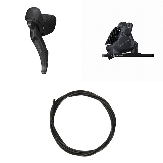 Levier Gauche et Étrier Avant SHIMANO GRX ST-RX610 + BR-RX400 Flat Mount