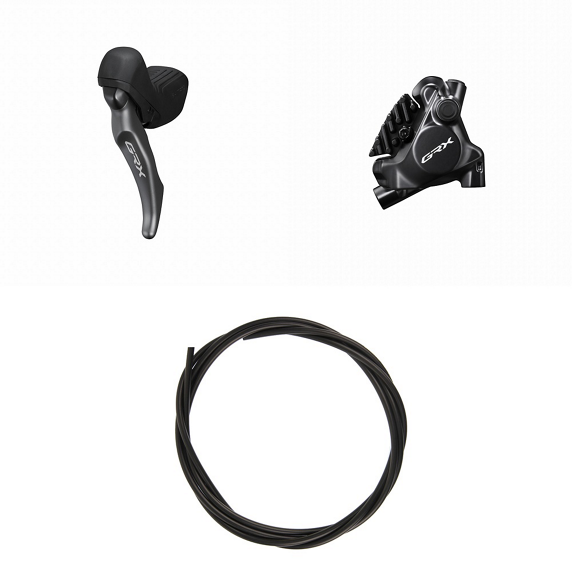 Linker 1x-Hendel en Voorremklauw SHIMANO GRX ST-RX820-LA + BR-RX820 Flat Mount