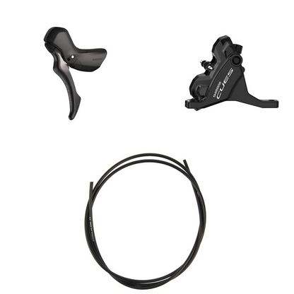 Linker Hendel en Voorste Remklauw SHIMANO CUES U6030 Mono Flatmount Zonder Schijf