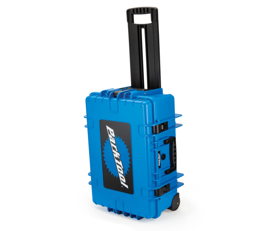 Gesloten Park Tool BX-3 Rolling Big Blue Box op wielen