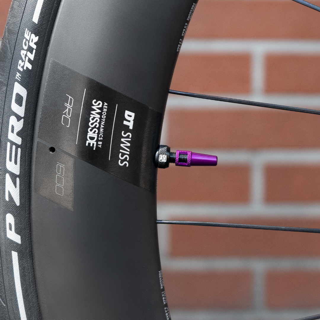 Valve tubeless DYNAMIC BARKEEPER montée sur une jante