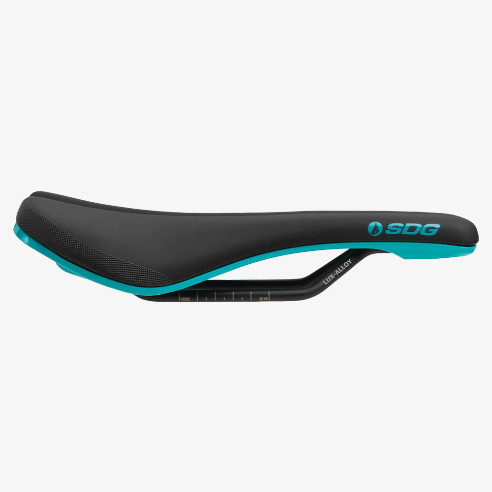 Selle SDG BEL-AIR V3 Rails Lux Alloy Noir/Turquoise