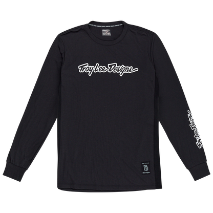 TROY LEE DESIGNS SKYLINE RIDE TEE SIGNATURE Shirt Lange Mouwen Zwart