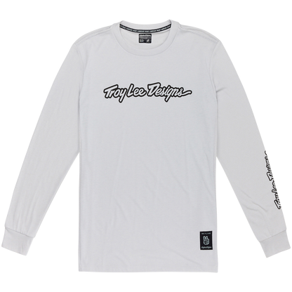 Shirt TROY LEE DESIGNS SKYLINE RIDE TEE SIGNATURE Lange Mouwen Grijs