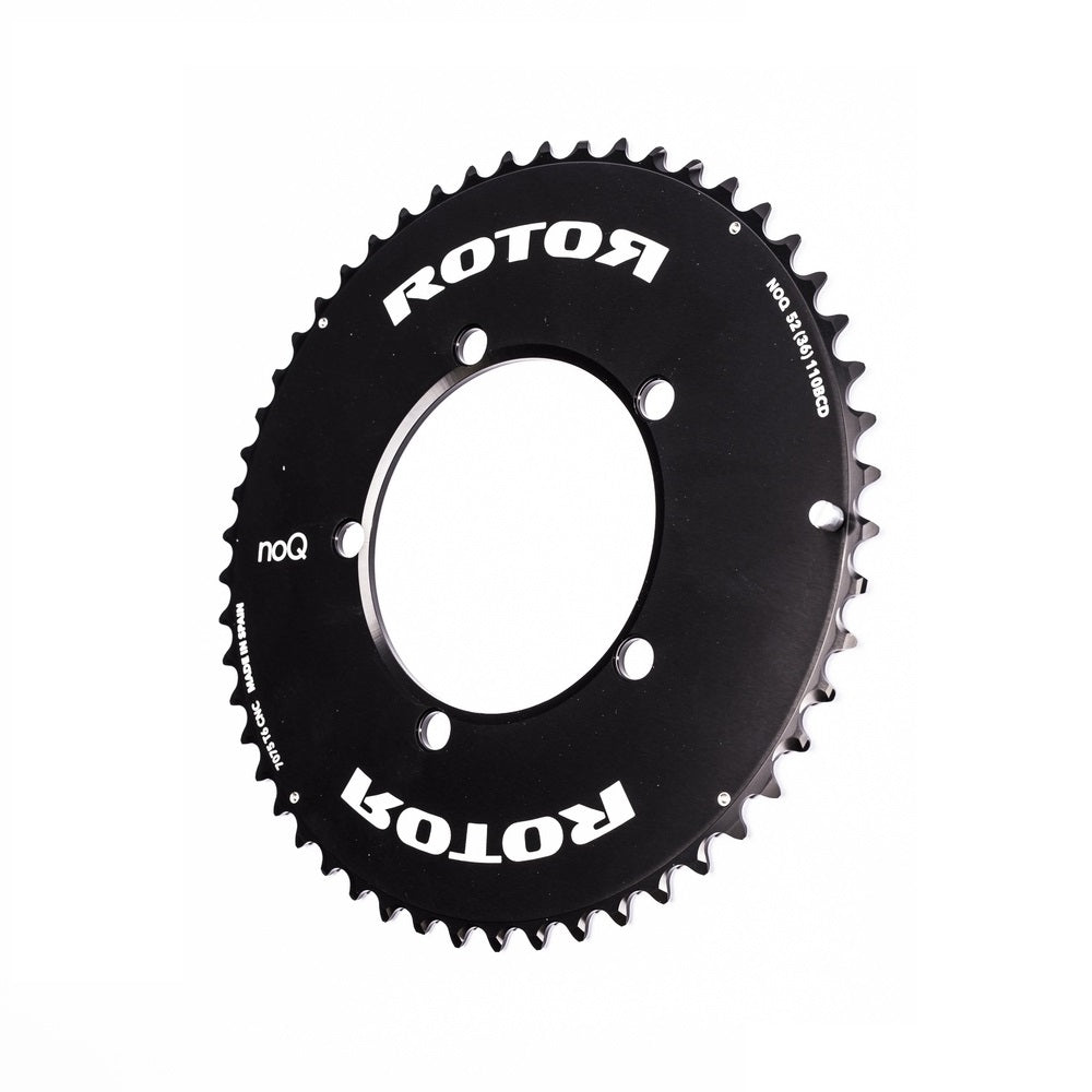 Plateau Extérieur 11V ROTOR R-RING AERO 5 trous/110mm Noir