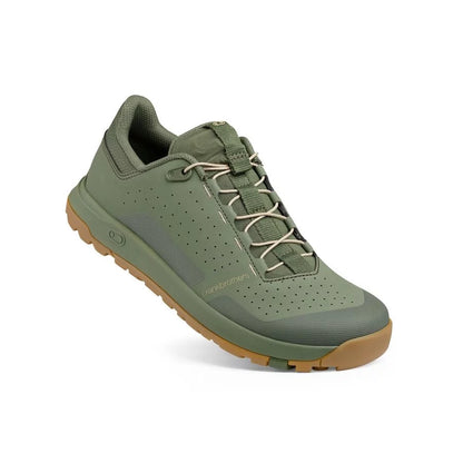 Chaussures VTT CRANKBROTHERS STAMP TRAIL SPEED LACE Vert/Sand/Gum — vue trois quarts