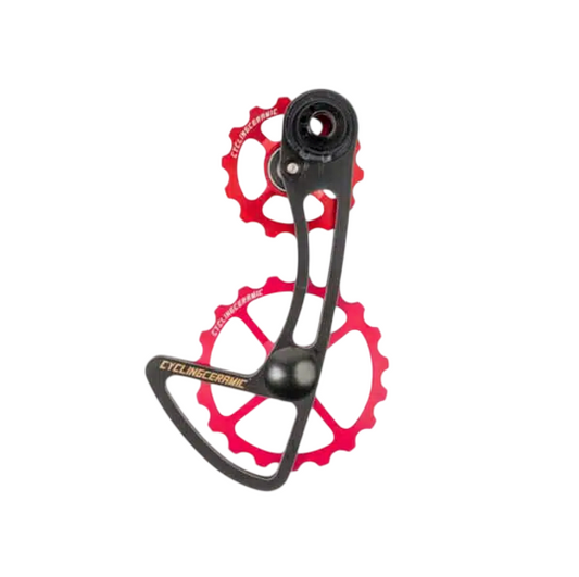 Chape de Dérailleur Oversize CYCLING CERAMIC pour Campagnolo 12V EPS Rouge