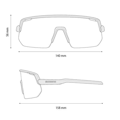 Bril SHIMANO TECHNIUM L CE-TCNL2 Zwart Mat Glas Fotochromisch Grijs