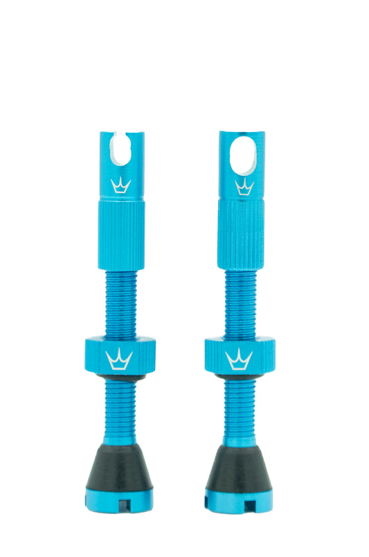 PEATY'S x Chris King MK2 Presta 60 mm binnenbandloze ventielen (x2) Turquoise