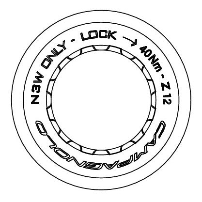 Ecrou de cassette 11/12V CAMPAGNOLO Départ 12 dents Z12 pour corps Campagnolo N3W