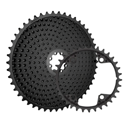 Paire de Plateaux 12V ALUGEAR AERO 8 Trous pour Sram Noir
