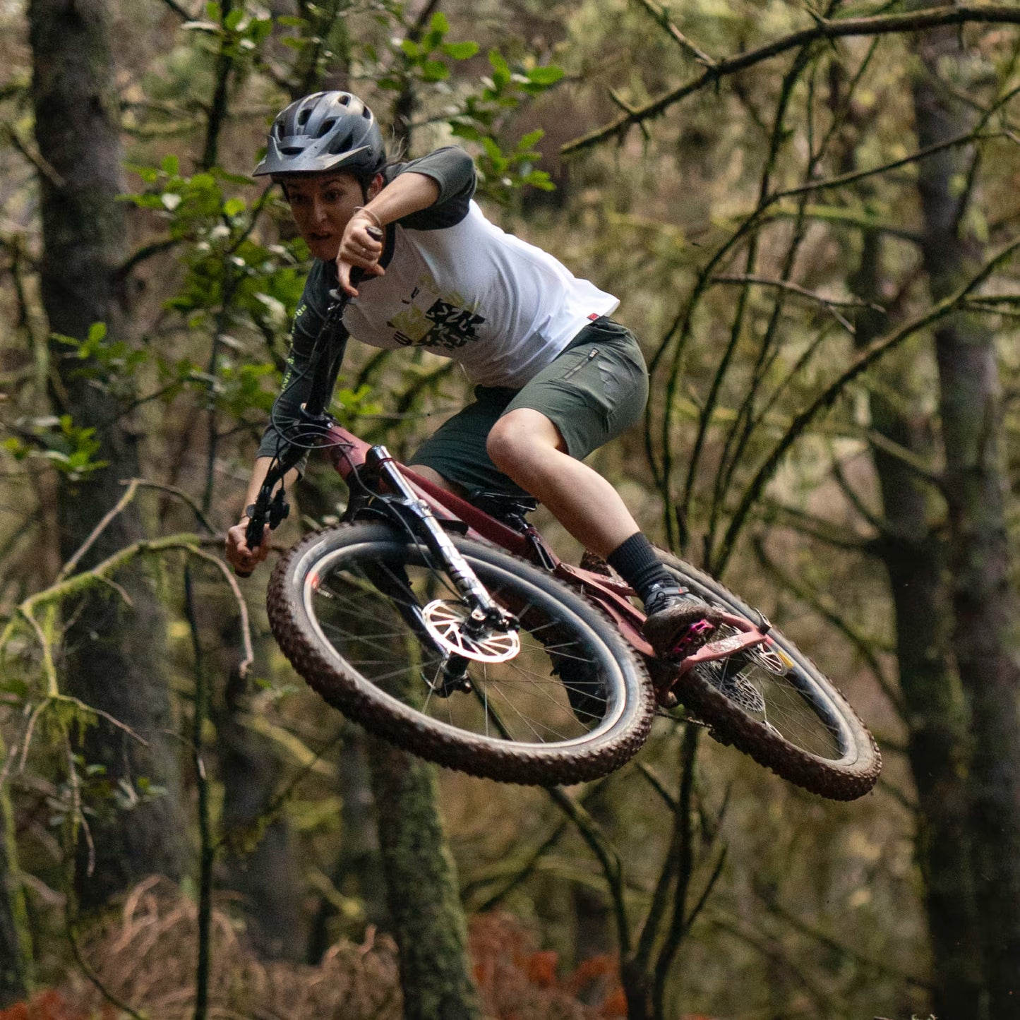 Chaussures VTT FIVE TEN TRAILCROSS CLIP-IN Femme Noir/Rouge