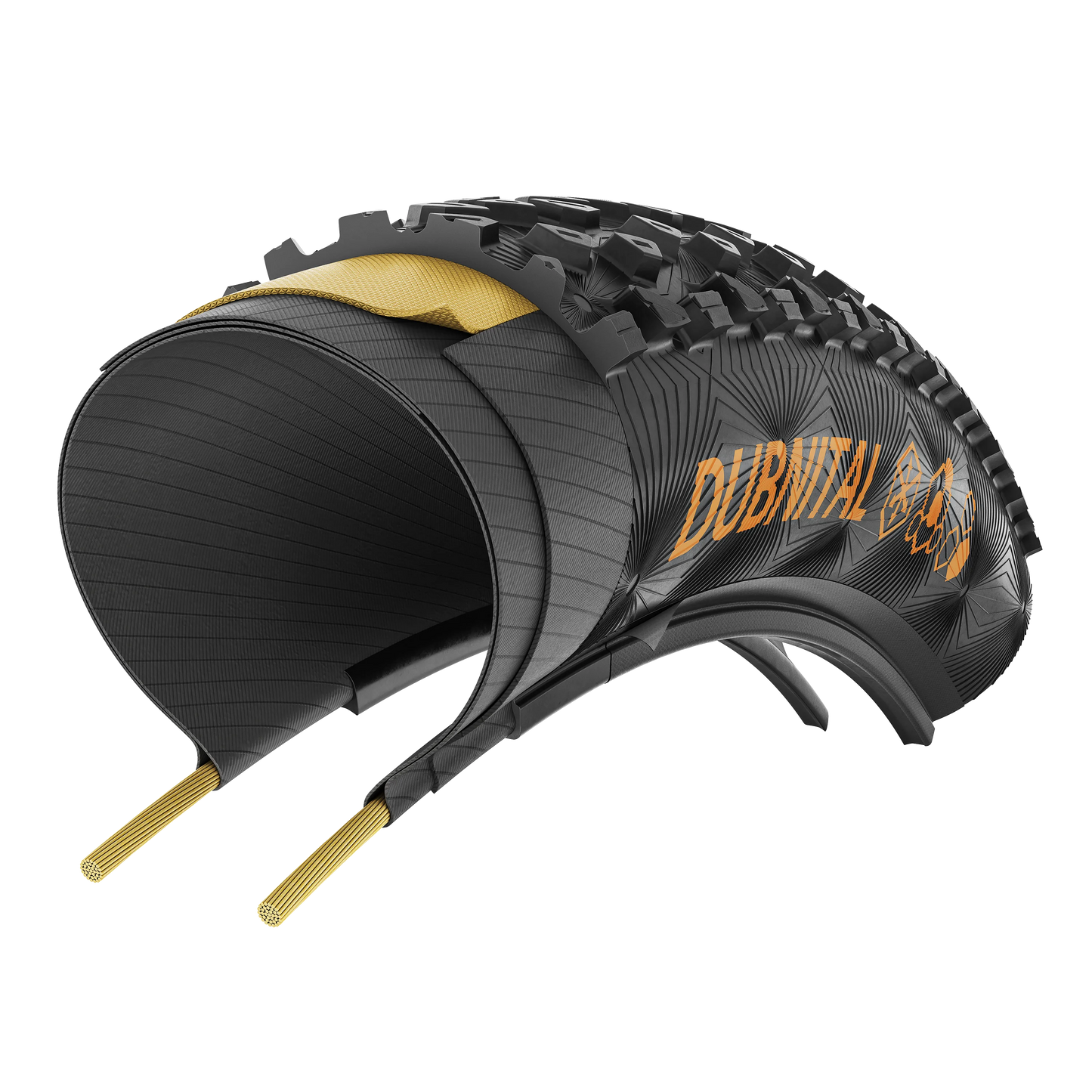 CONTINENTAL DUBNITAL Trail Rapid 27.5x2.20 Tubeless Ready Soft Black band