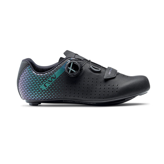 Chaussures Route  NORTHWAVE CORE PLUS 2 Femme Noir/Iridescent