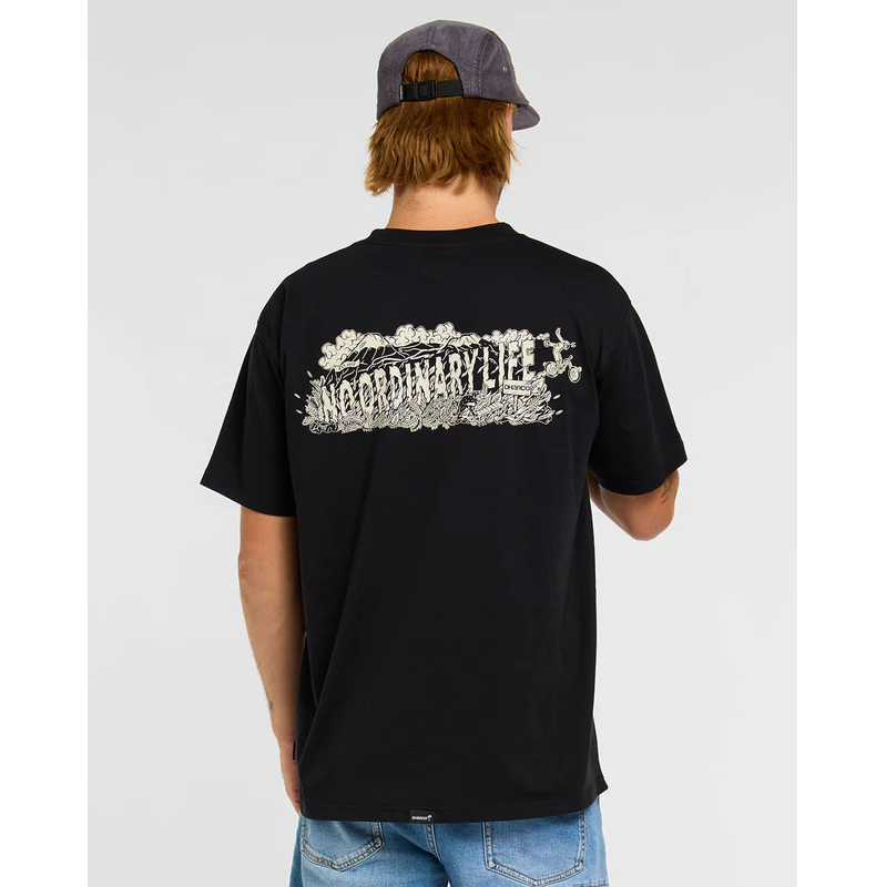 T-shirt DHARCO COTTON KENTARO Korte Mouw Zwart