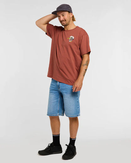 T-Shirt DHARCO COTTON RUST Manches Courtes Marron