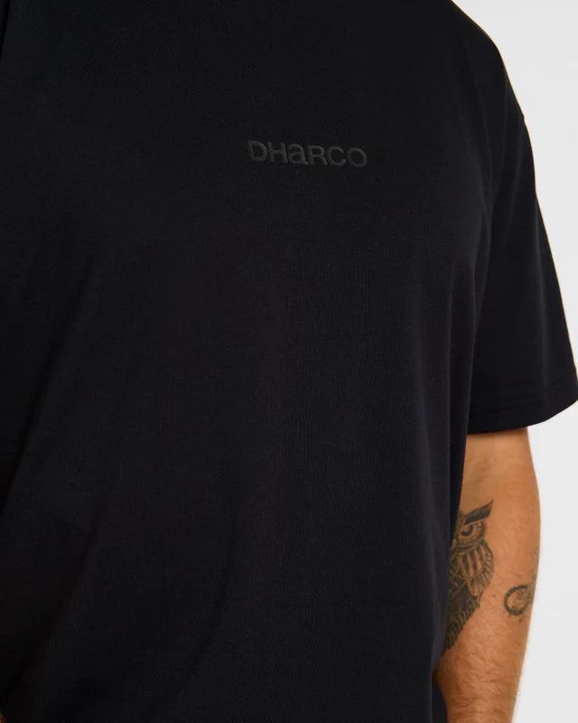 T-shirt DHARCO COTTON KENTARO Korte Mouw Zwart