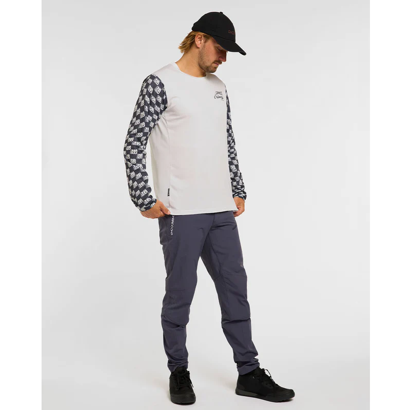 Maillot DHARCO GRAVITY OFFSET Manches Longues Blanc/Noir