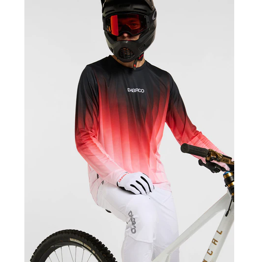 Maillot DHARCO RACE PRISM Manches Longues Rouge