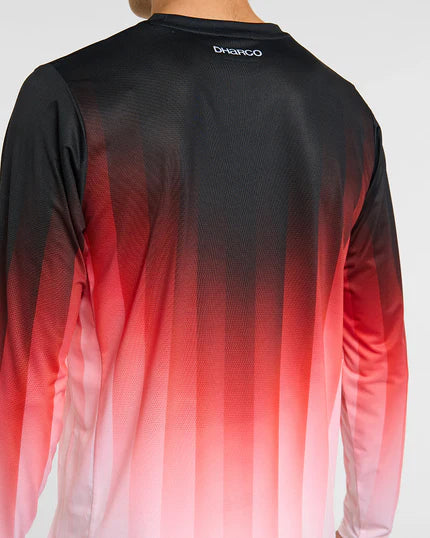 Maillot DHARCO RACE PRISM Manches Longues Rouge