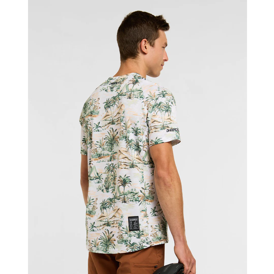 Maillot DHARCO LOST Manches Courtes Beige/Vert