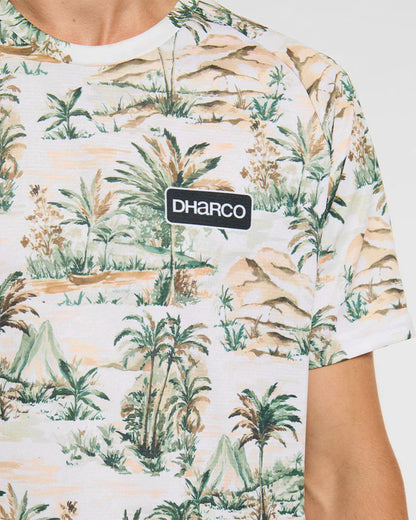 DHARCO LOST Shirt Korte Mouwen Beige/Groen