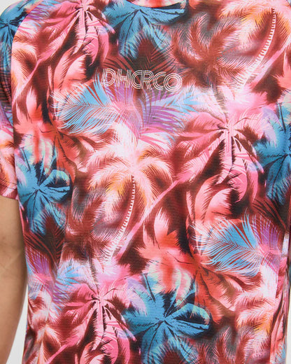Maillot DHARCO NEBULA Manches Courtes Rose