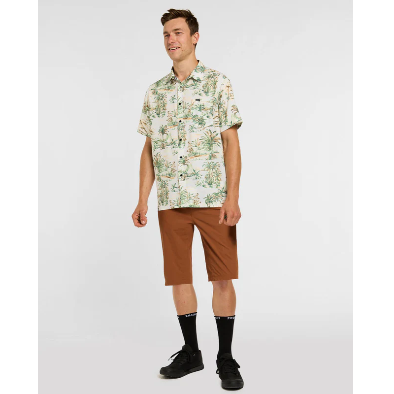 DHARCO TECH LOST Korte Mouw Shirt Beige/Kaki