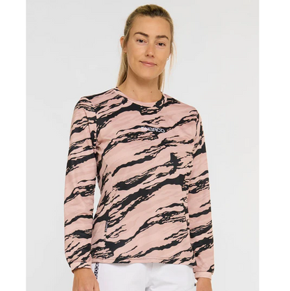 Maillot DHARCO GRAVITY AMBUSH Manches Longues Femme Rose/Noir