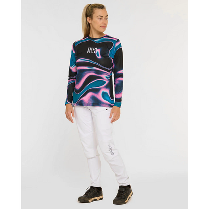 Maillot DHARCO RACE AURORA Manches Longues Femme Noir/Rose