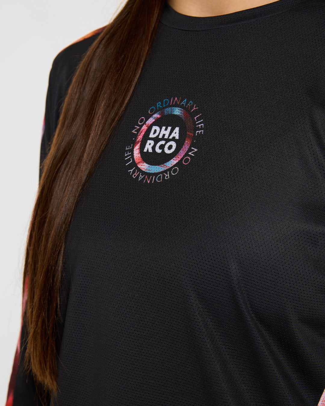 Damestrui DHARCO RACE NEBULA Lange Mouw Zwart/Roze