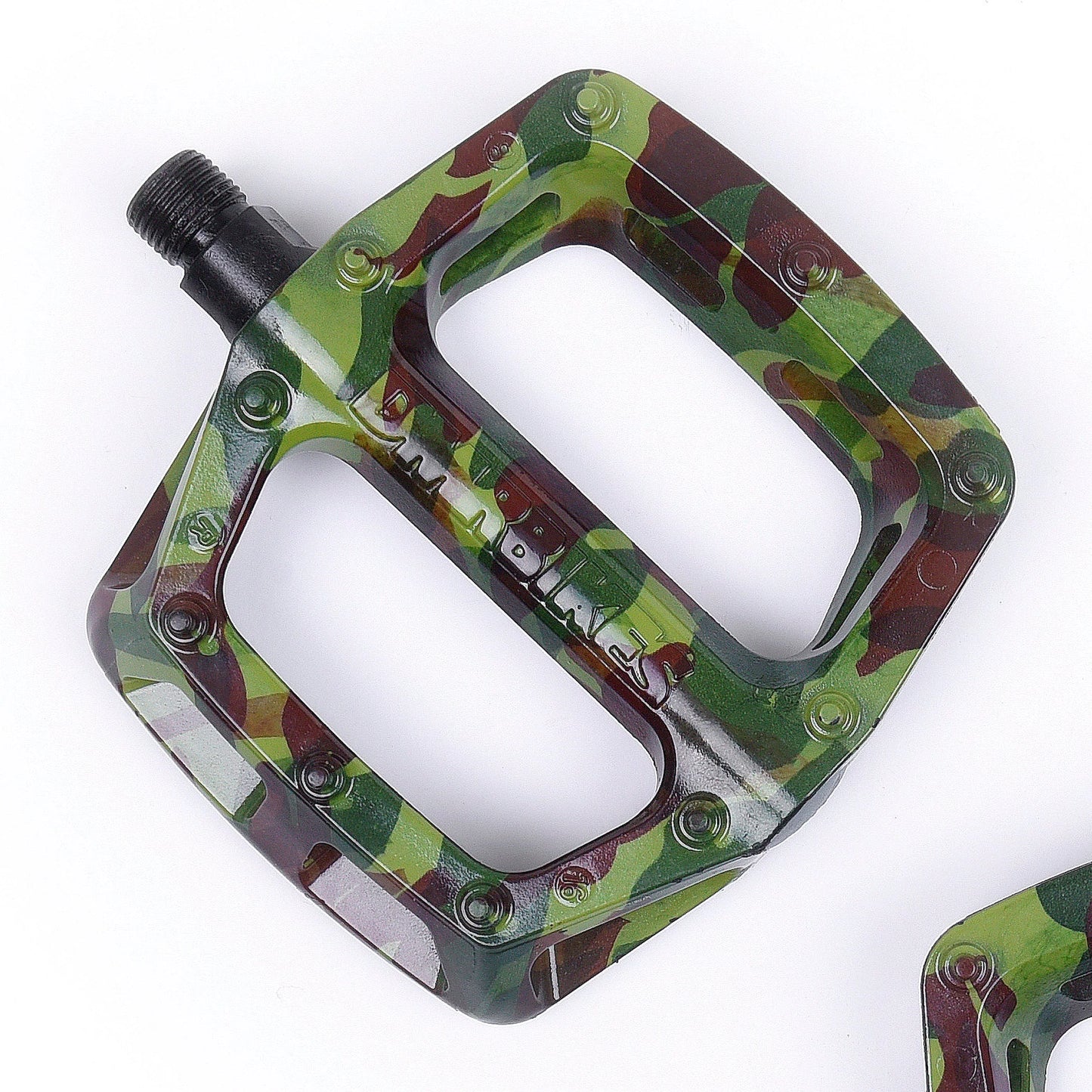 DMR V6 Platte Pedalen Camo Groen