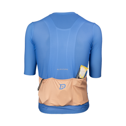 Maillot PROBIKESHOP By CHEF DE FILE Manches Courtes Bleu/Lilas