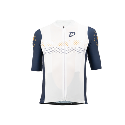Maillot PROBIKESHOP By CHEF DE FILE Manches Courtes Marine/Blanc